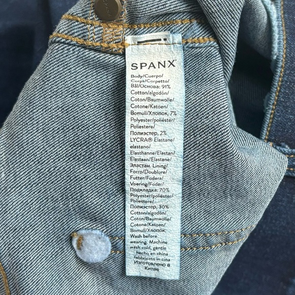 Spanx Ankle Skinny Pull On Jeans Midnight Shade Size Large Style no. 20342R - Picture 9 of 14